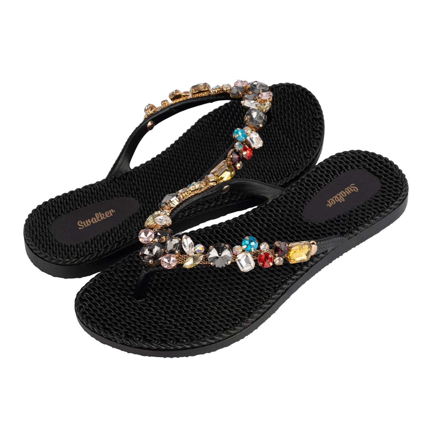 Swalker Woman's Crystal Sandal ONYX