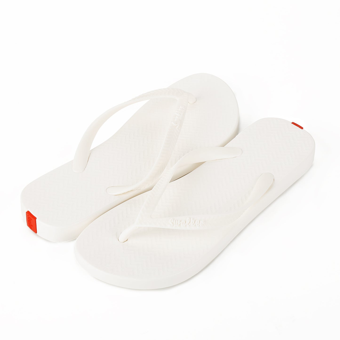 Swalker Man's Solid Color Flip Flop WHITE