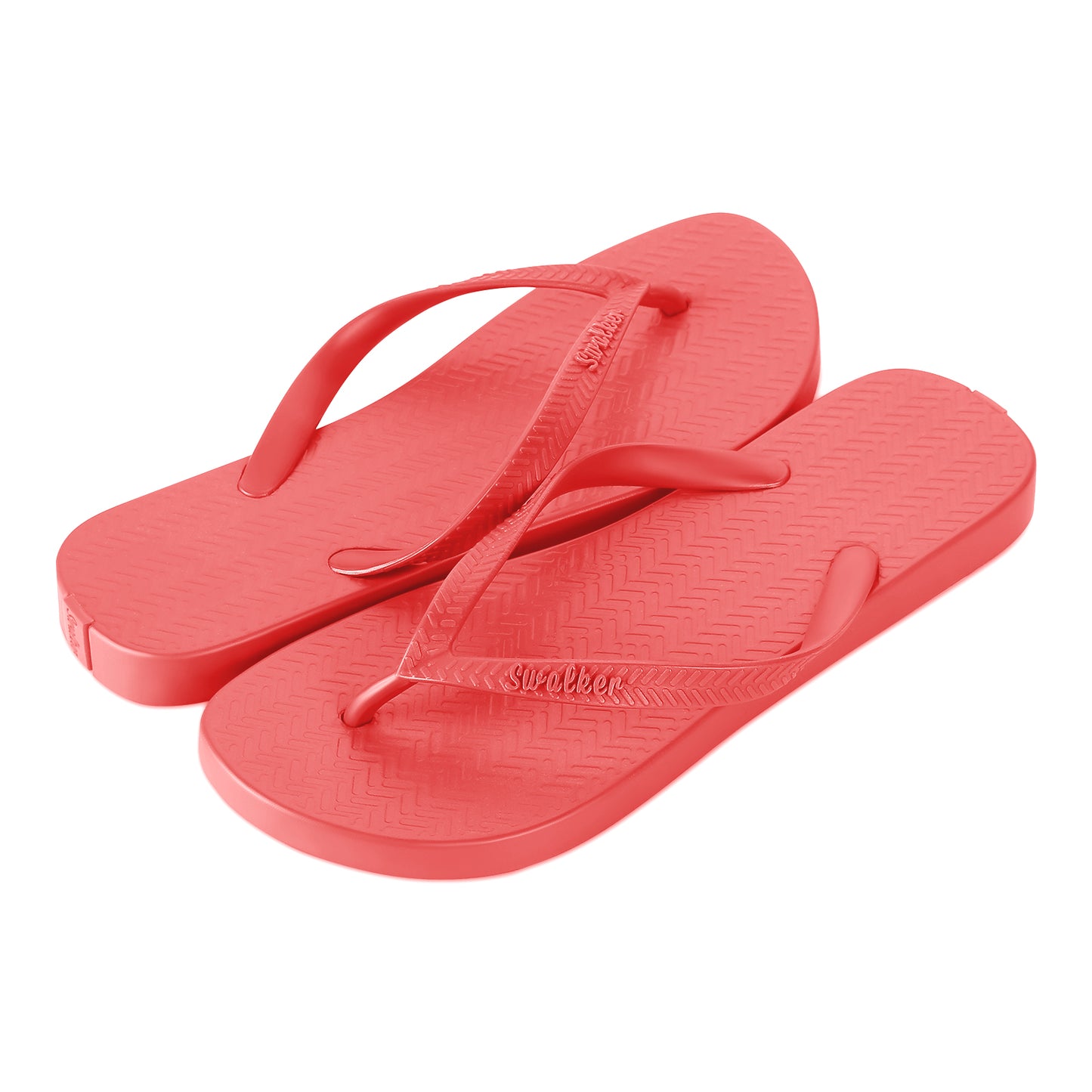 Swalker Man's Solid Color Flip Flop RED