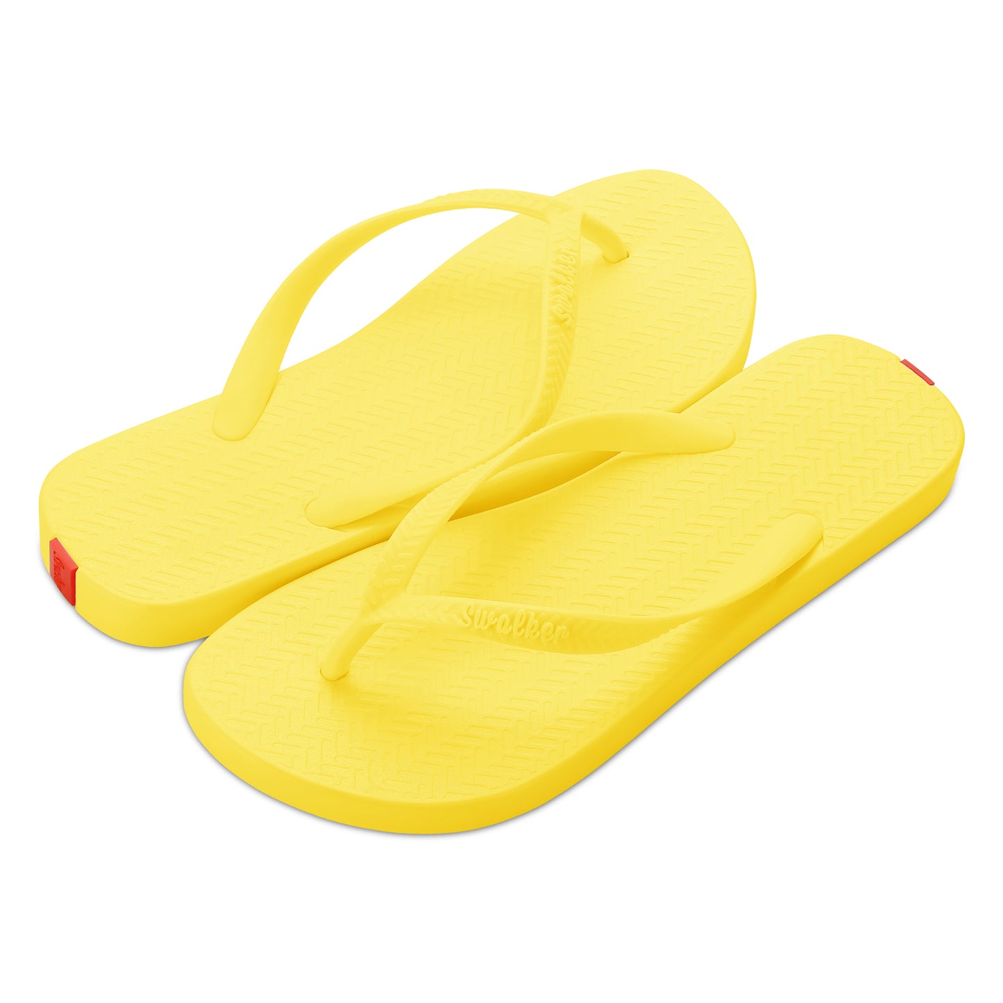 Swalker Women's Solid Color Flip Flop LEMON