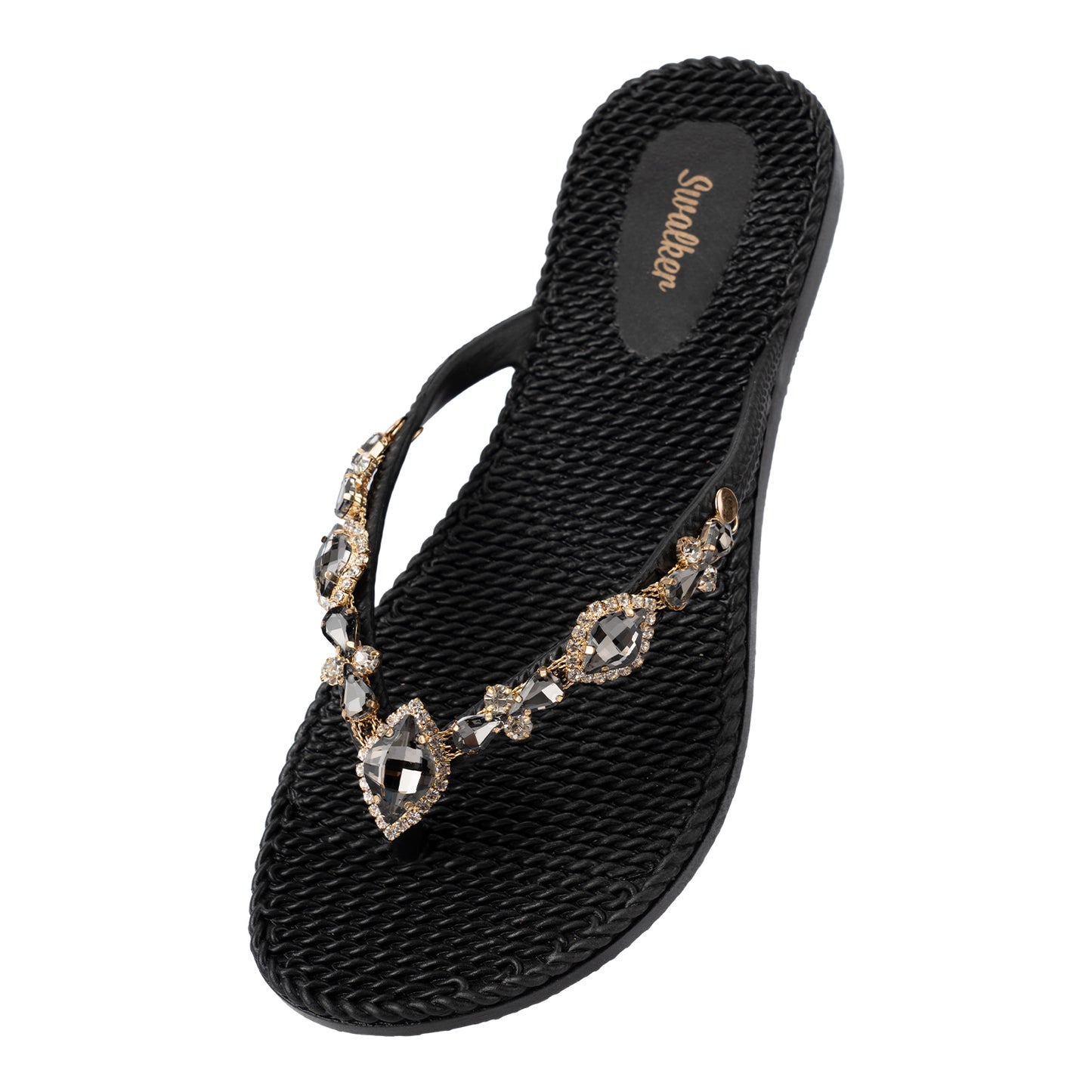 Swalker Woman's Crystal Sandal OBSIDIAN