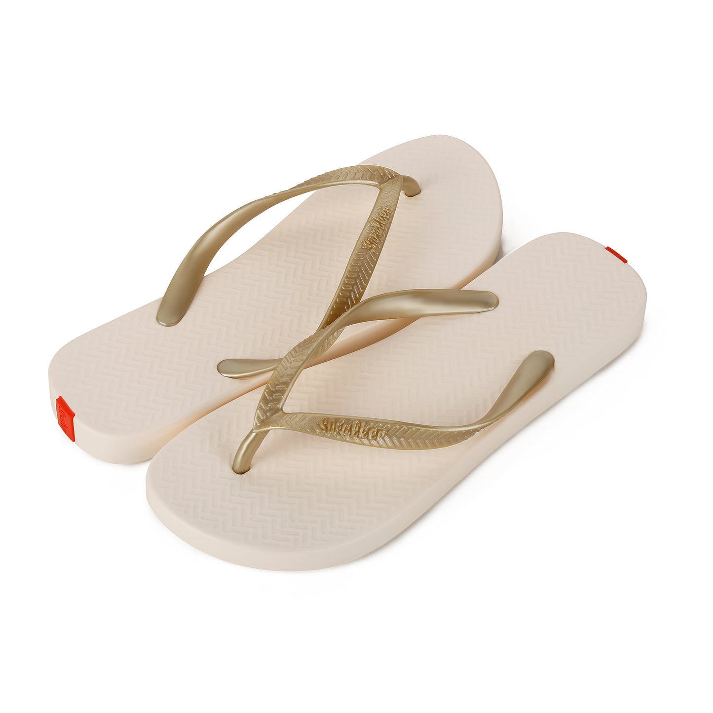 Swalker Women's Solid Color Flip Flop CHAMPAGNE