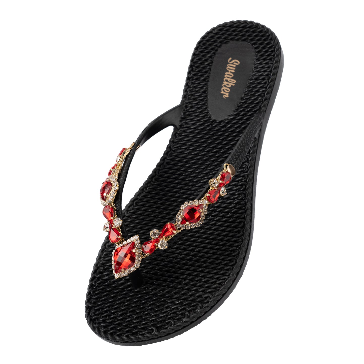 Swalker Woman's Crystal Sandal GARNET
