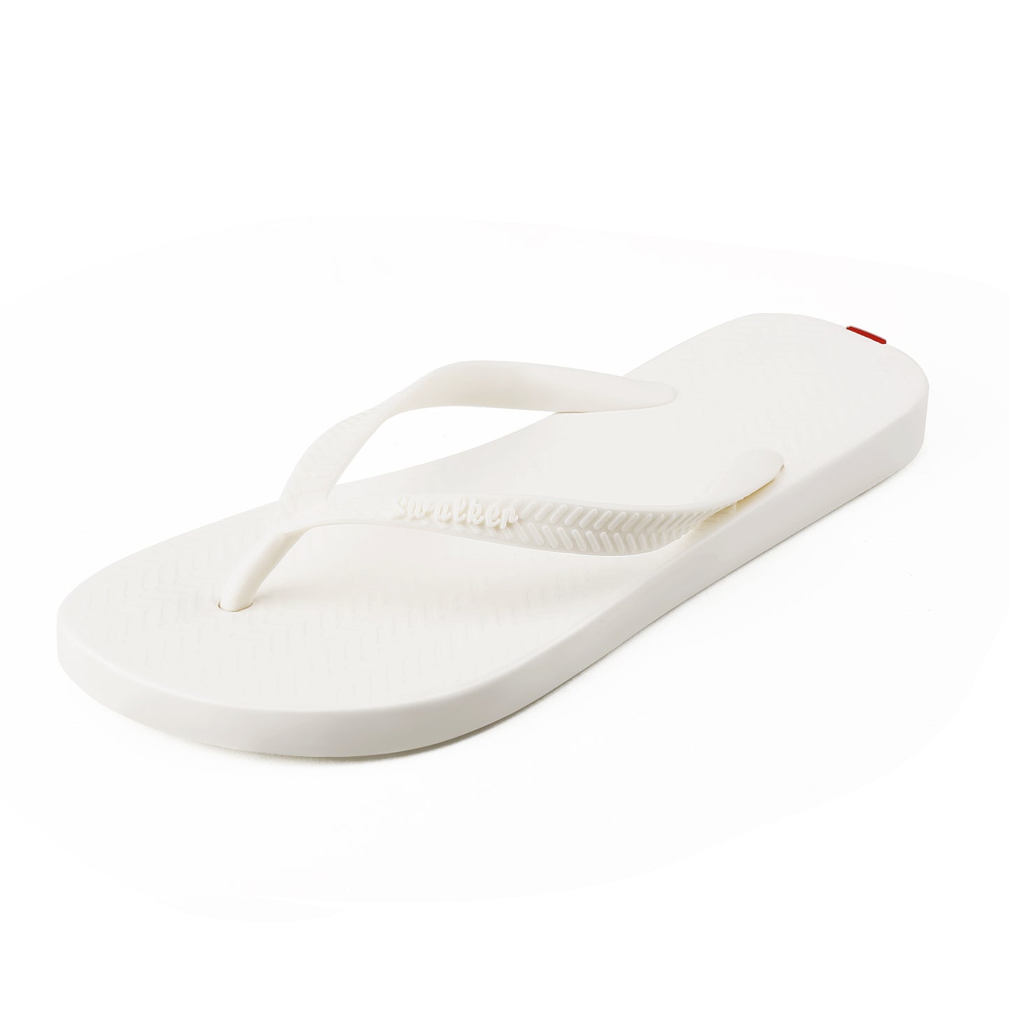 Swalker Man's Solid Color Flip Flop WHITE