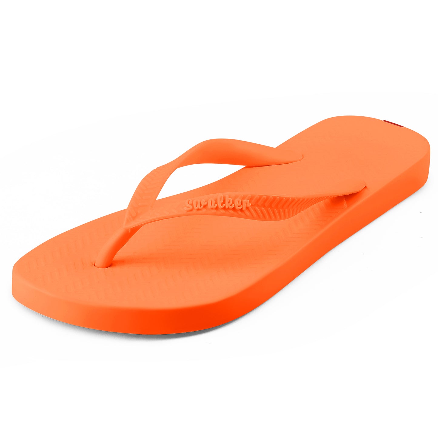 Swalker Women's Solid Color Flip Flop ORANGE