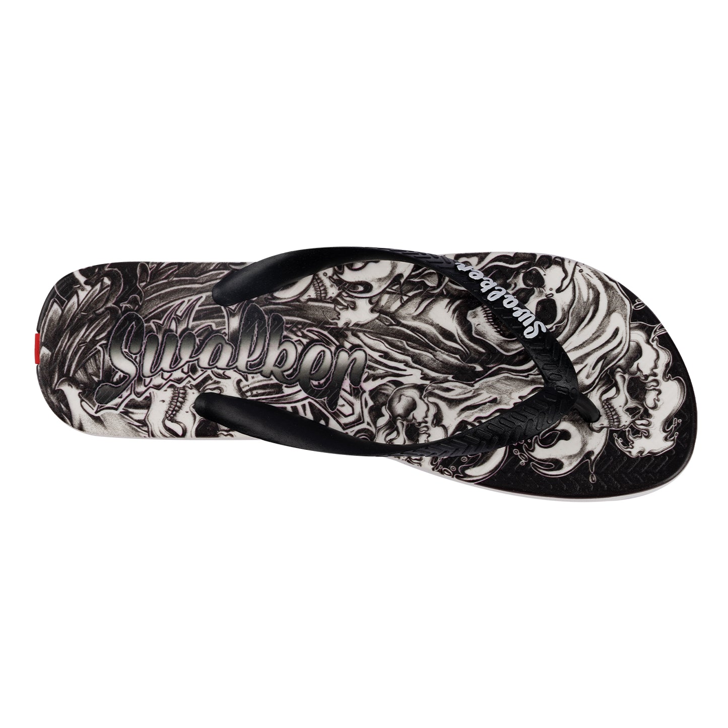 Swalker Man's Printing Sandal Midnight Skulls
