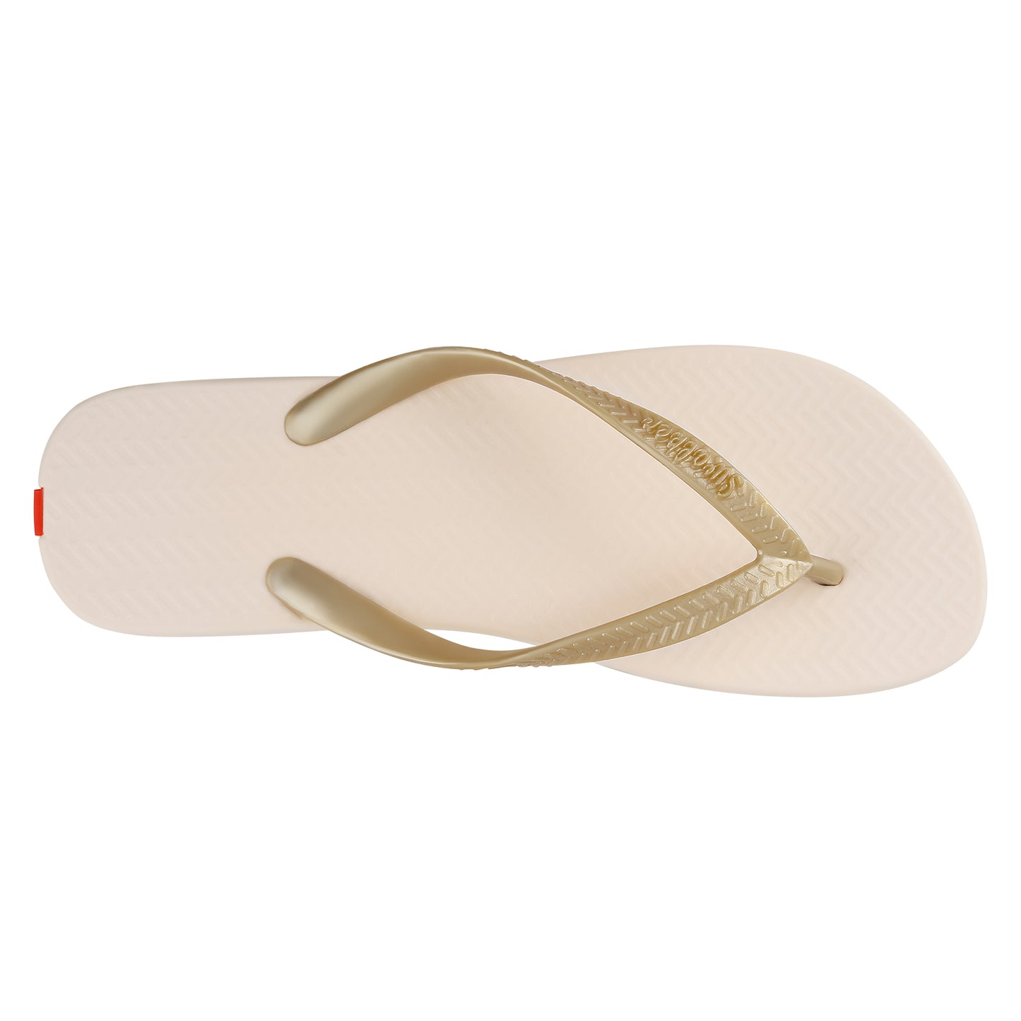 Swalker Women's Solid Color Flip Flop CHAMPAGNE
