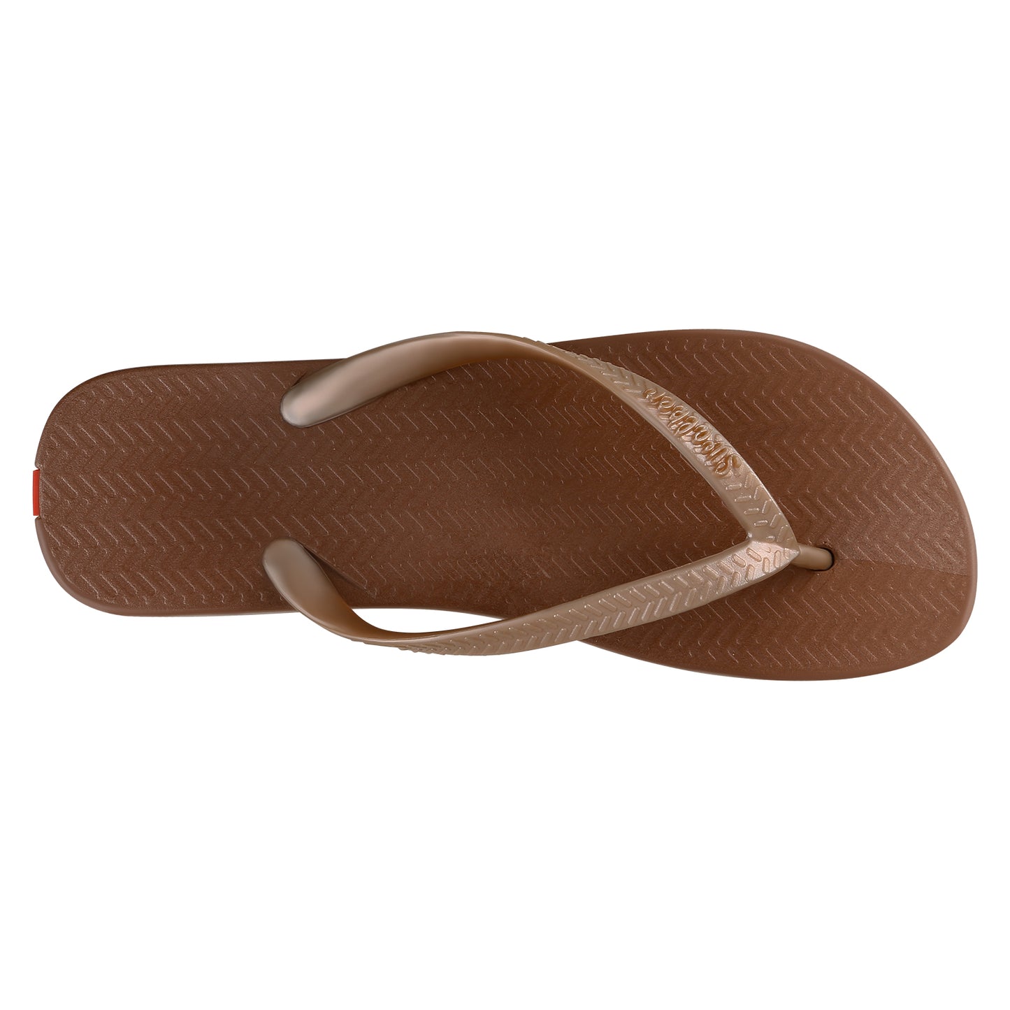 Swalker Women's Solid Color Flip Flop BROWN