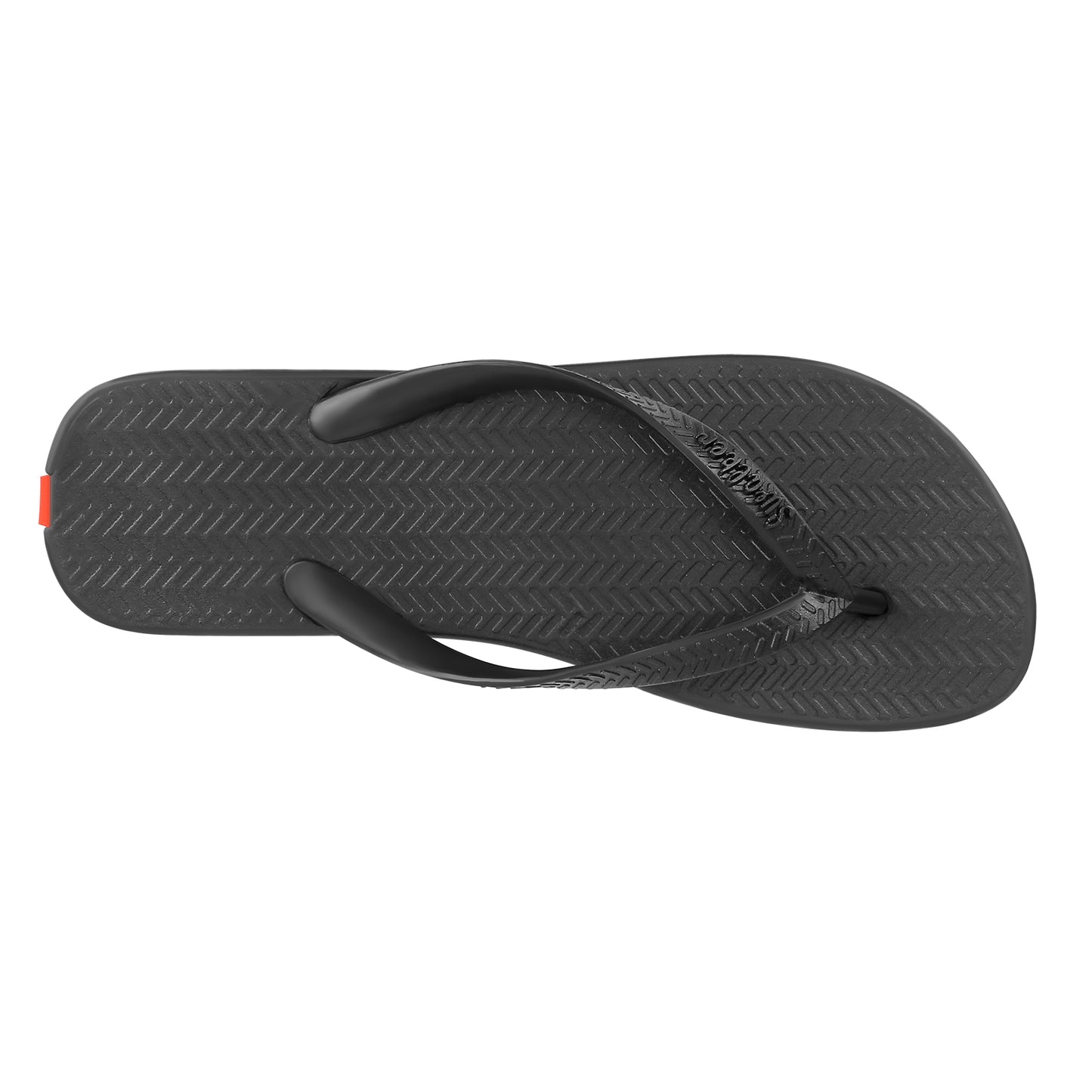 Swalker Man's Solid Color Flip Flop BLACK