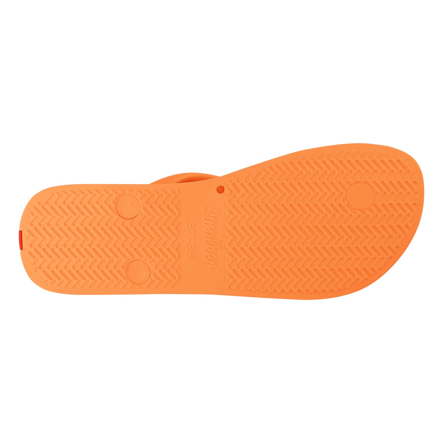 Swalker Women's Solid Color Flip Flop ORANGE