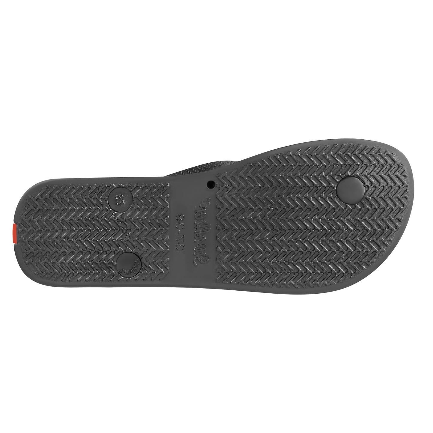 Swalker Man's Solid Color Flip Flop BLACK