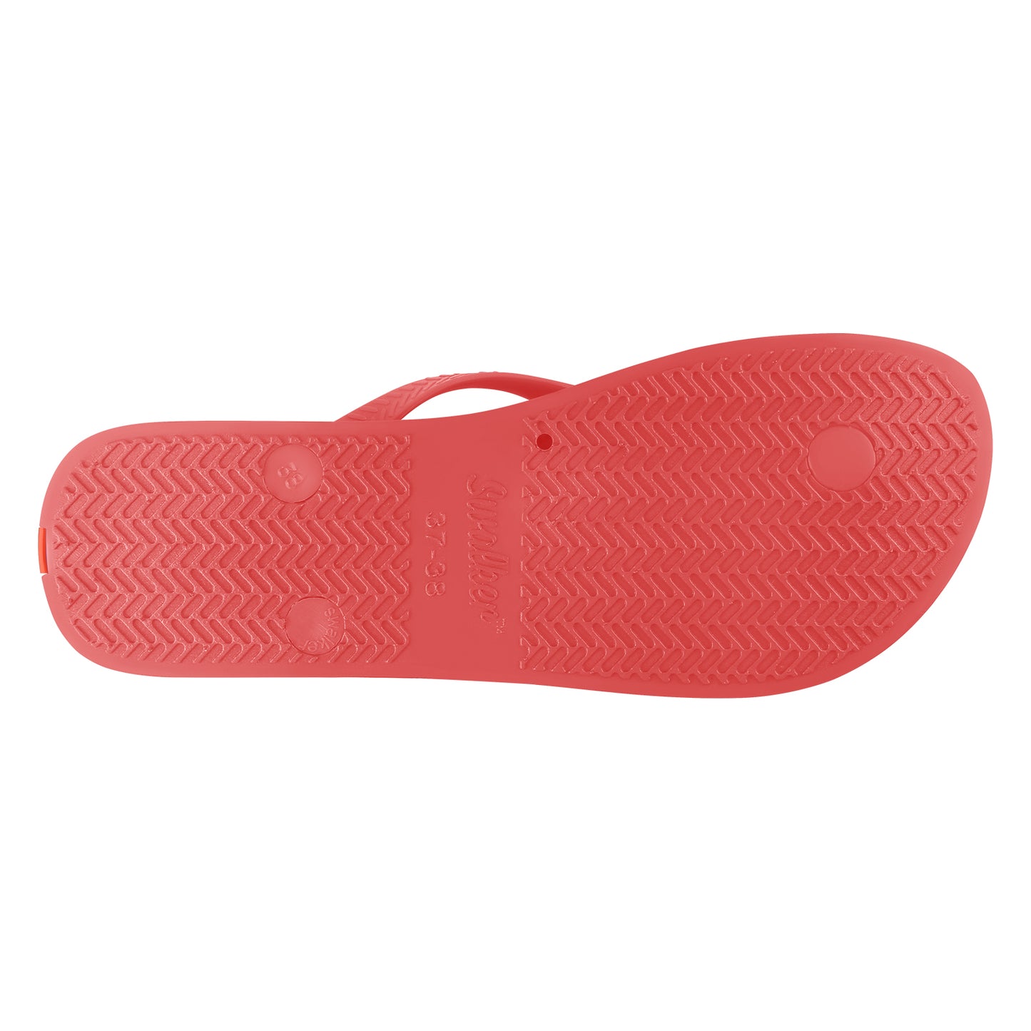 Swalker Man's Solid Color Flip Flop RED