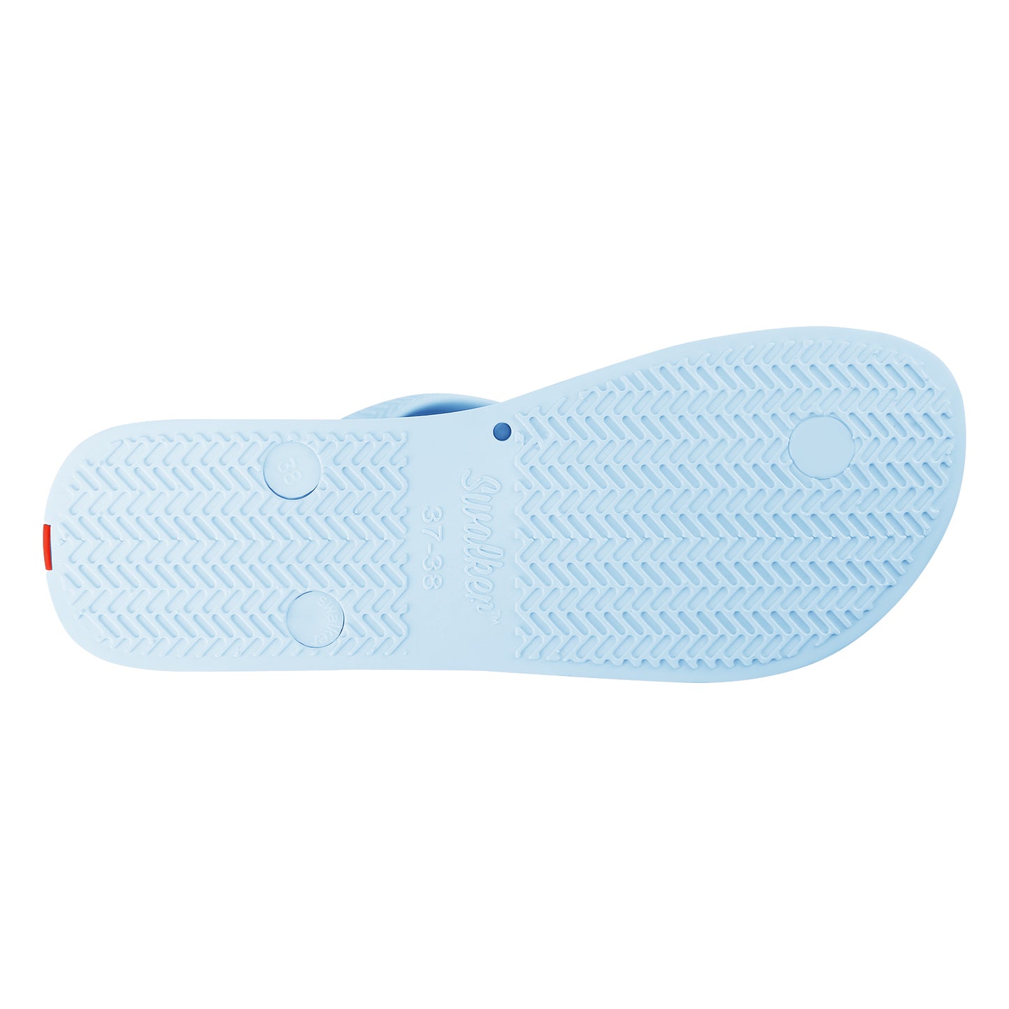 Swalker Man's Solid Color Flip Flop LIGHT BLUE