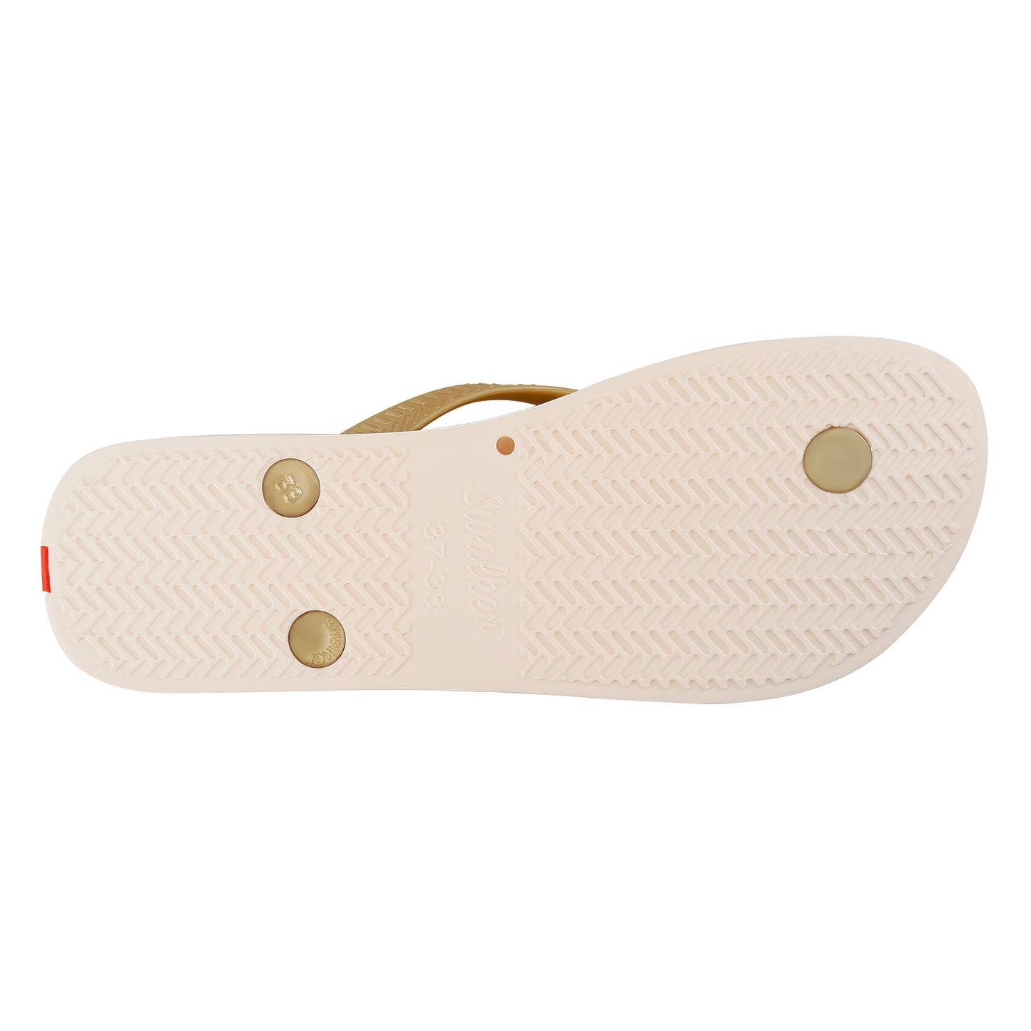 Swalker Women's Solid Color Flip Flop CHAMPAGNE