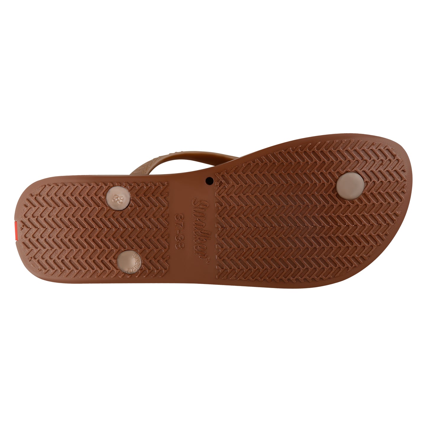 Swalker Women's Solid Color Flip Flop BROWN