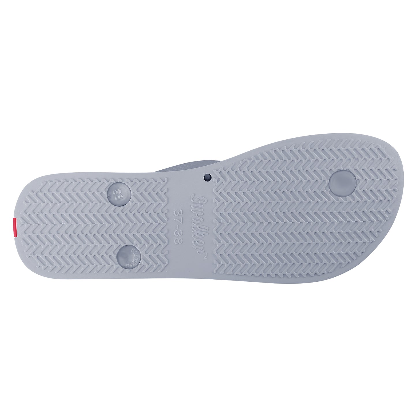 Swalker Women's Solid Color Flip Flop SILVER