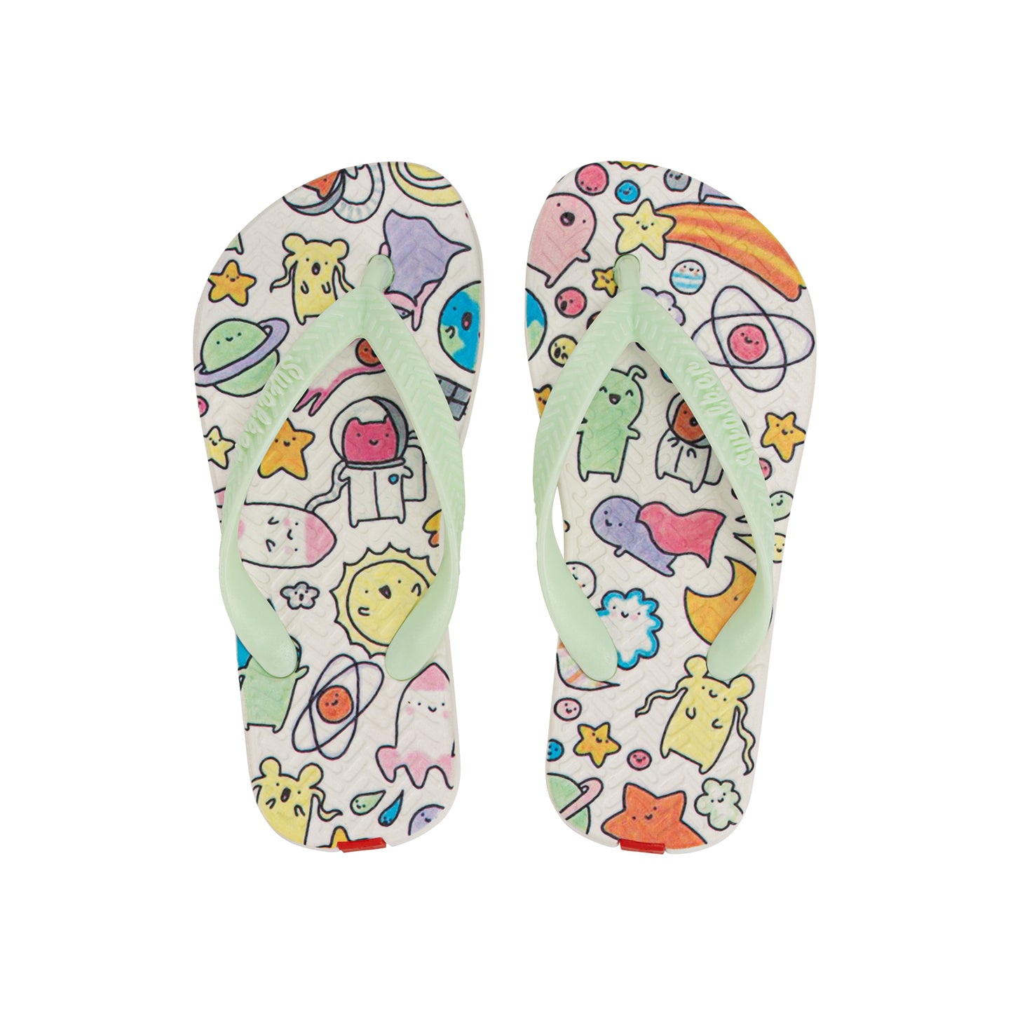 Swalker Kid's Printing Sandals Minty Abstract