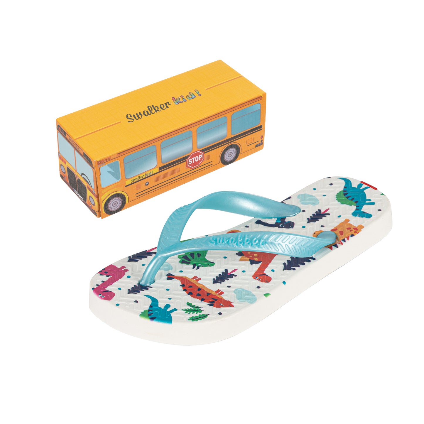 Swalker Kid's Printing Sandals Blue dinosaur
