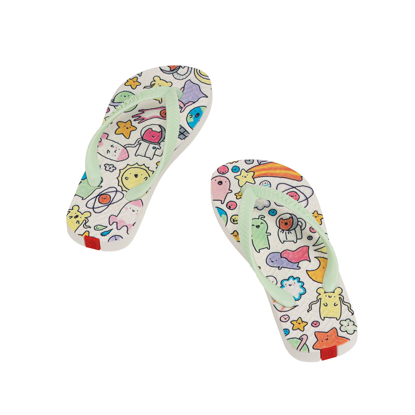 Swalker Kid's Printing Sandals Minty Abstract