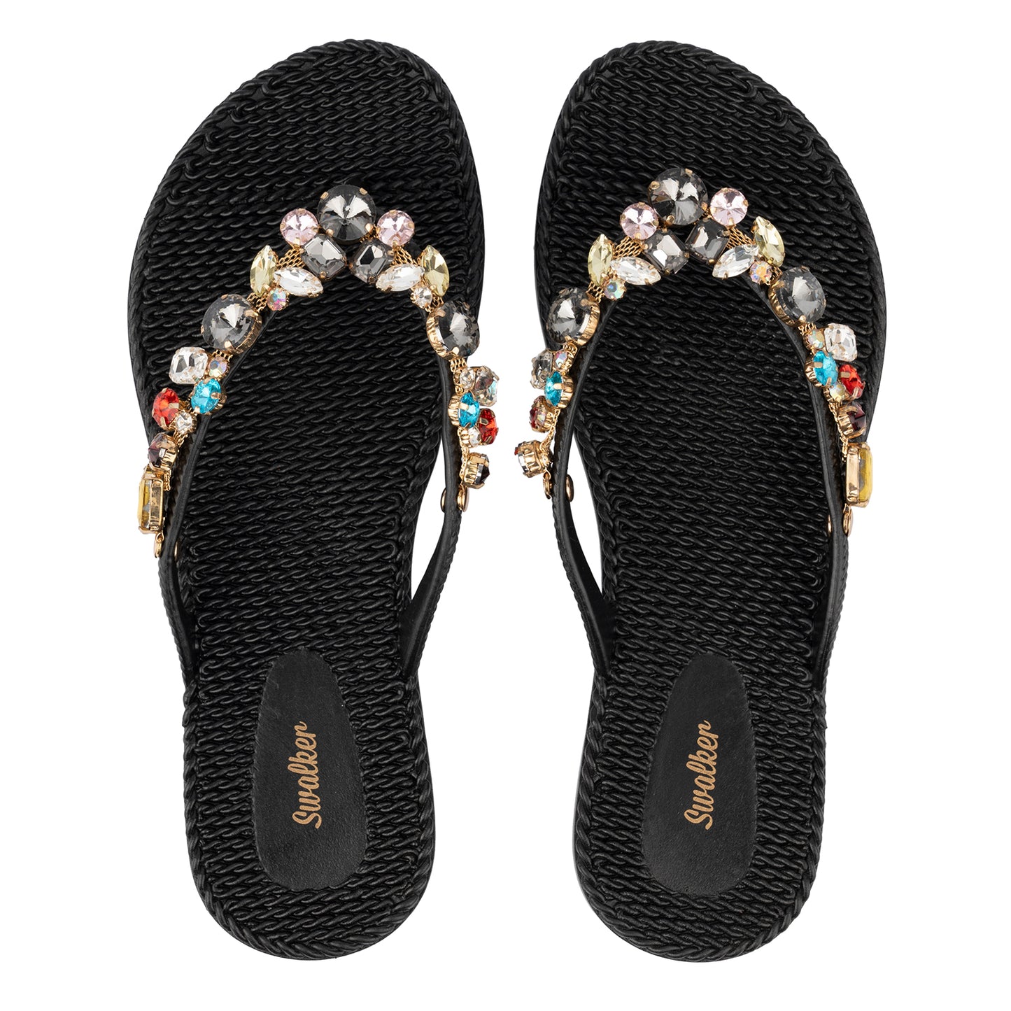 Swalker Woman's Crystal Sandal ONYX