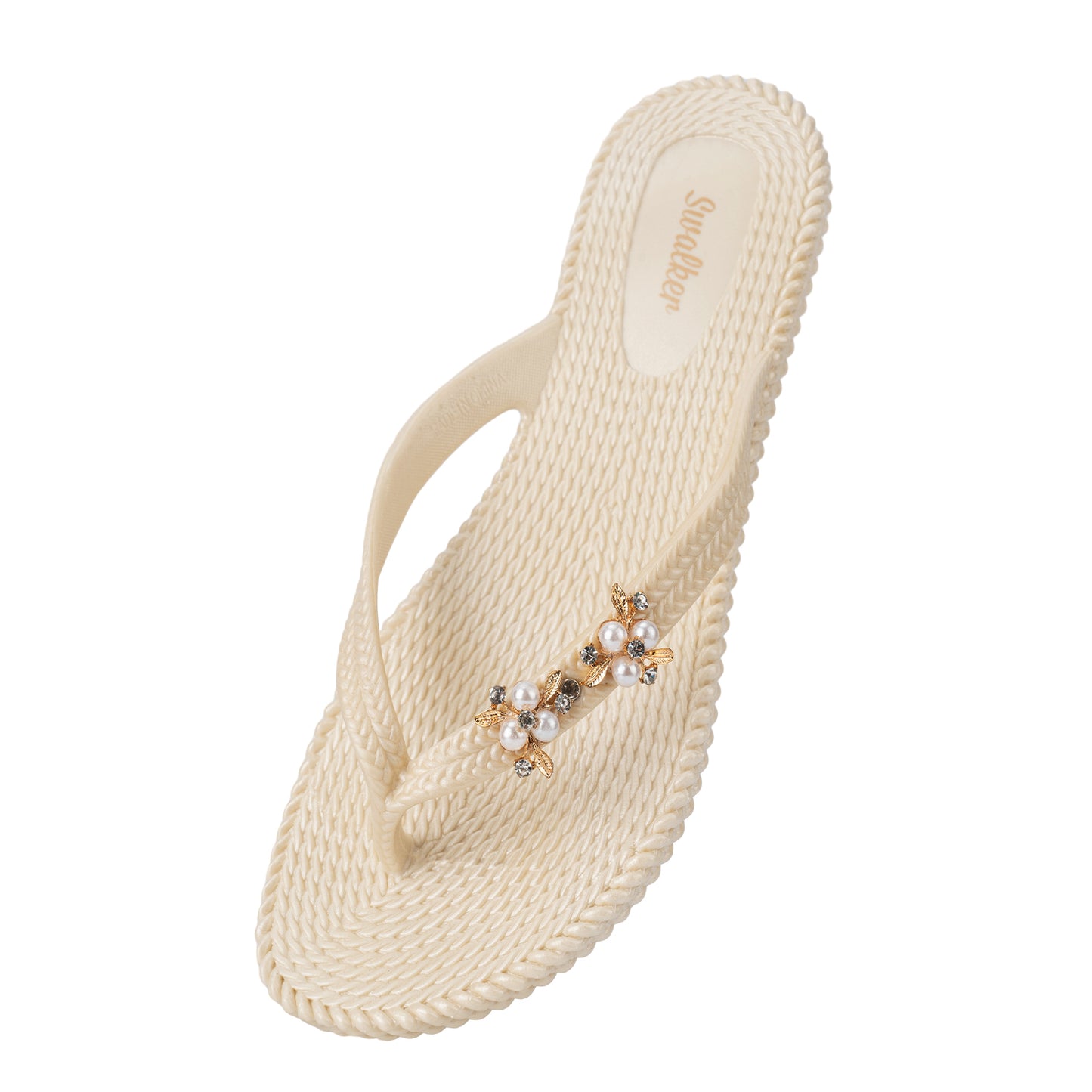 Swalker Woman's Metalli Sandal WHITE CAP