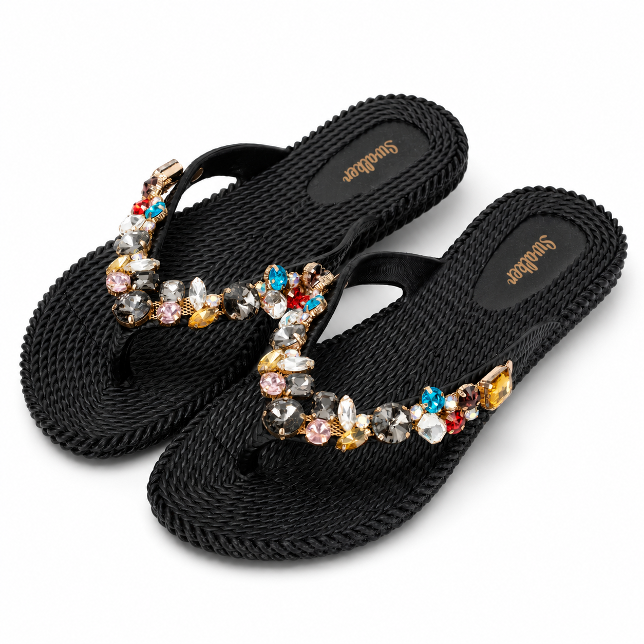 Swalker Woman's Crystal Sandal ONYX