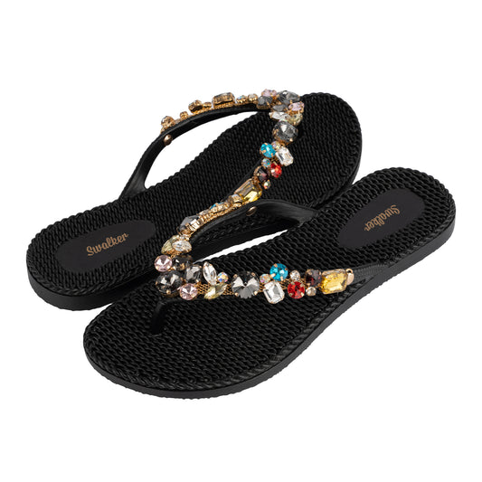 Swalker Woman's Crystal Sandal ONYX