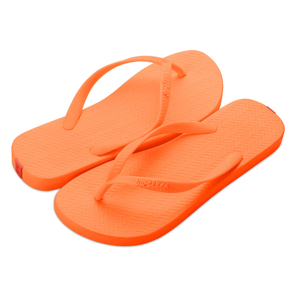 Swalker Man's Solid Color Flip Flop ORANGE