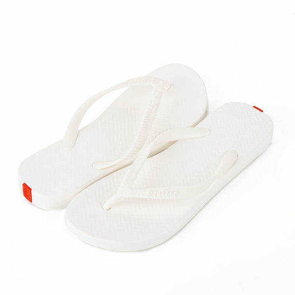 Swalker Man's Solid Color Flip Flop WHITE