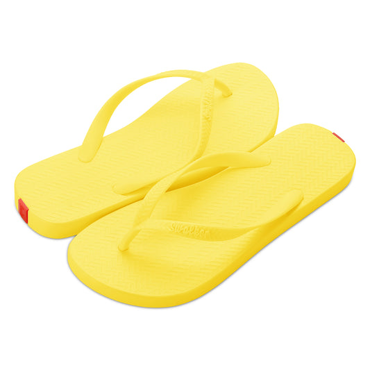 Swalker Women's Solid Color Flip Flop LEMON