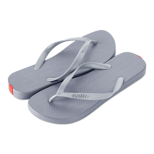 Swalker Women's Solid Color Flip Flop SILVER