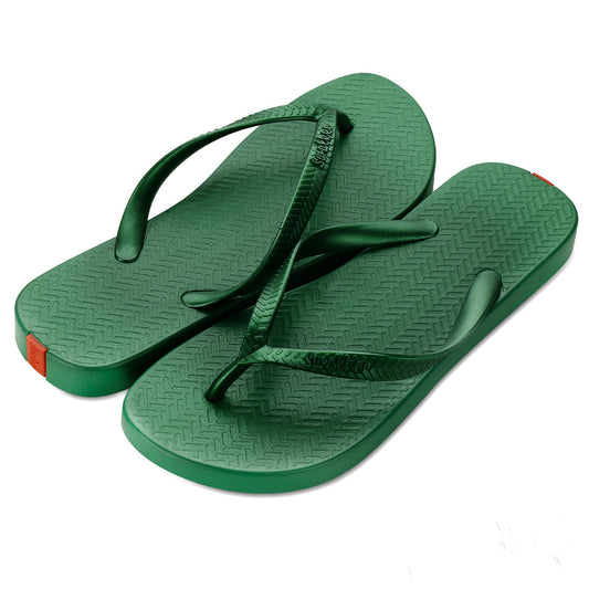 Swalker Women's Solid Color Flip Flop GREEN