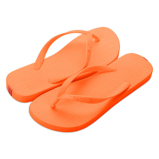 Swalker Women's Solid Color Flip Flop ORANGE