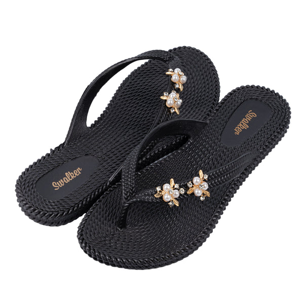 Swalker Woman's Metalli Sandal GRAPHITE