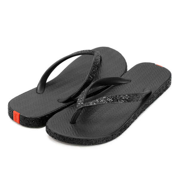 Swalker Woman's Glitter Sandal BLACK