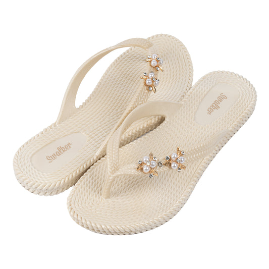 Swalker Woman's Metalli Sandal WHITE CAP